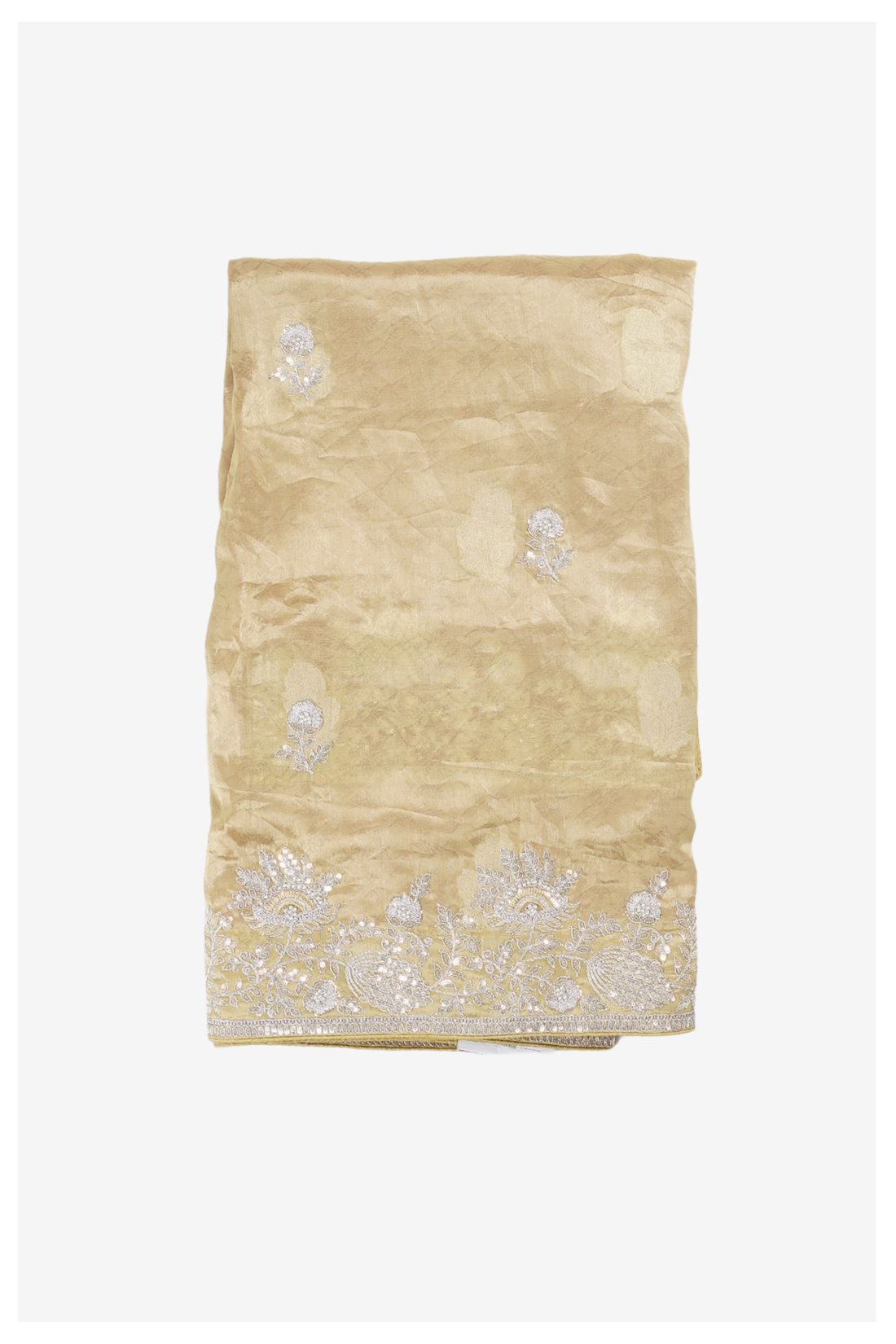Muted Gold Banarasi Pure Silk Wedding & Party Wear Saree