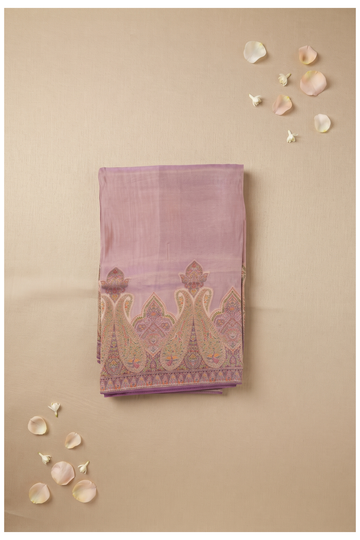 Mauve Banarasi Art Silk Wedding & Party Wear Saree