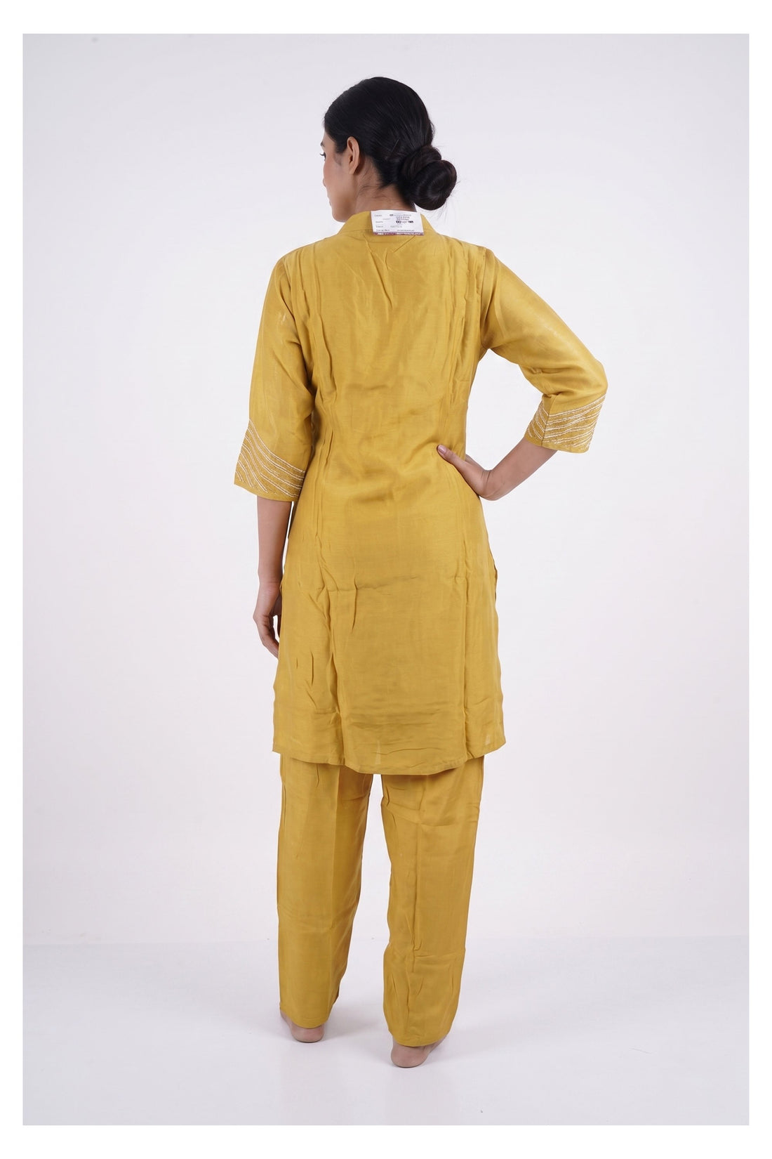 Mustard Yellow Embroidered Festive Kurta Set With Dupatta