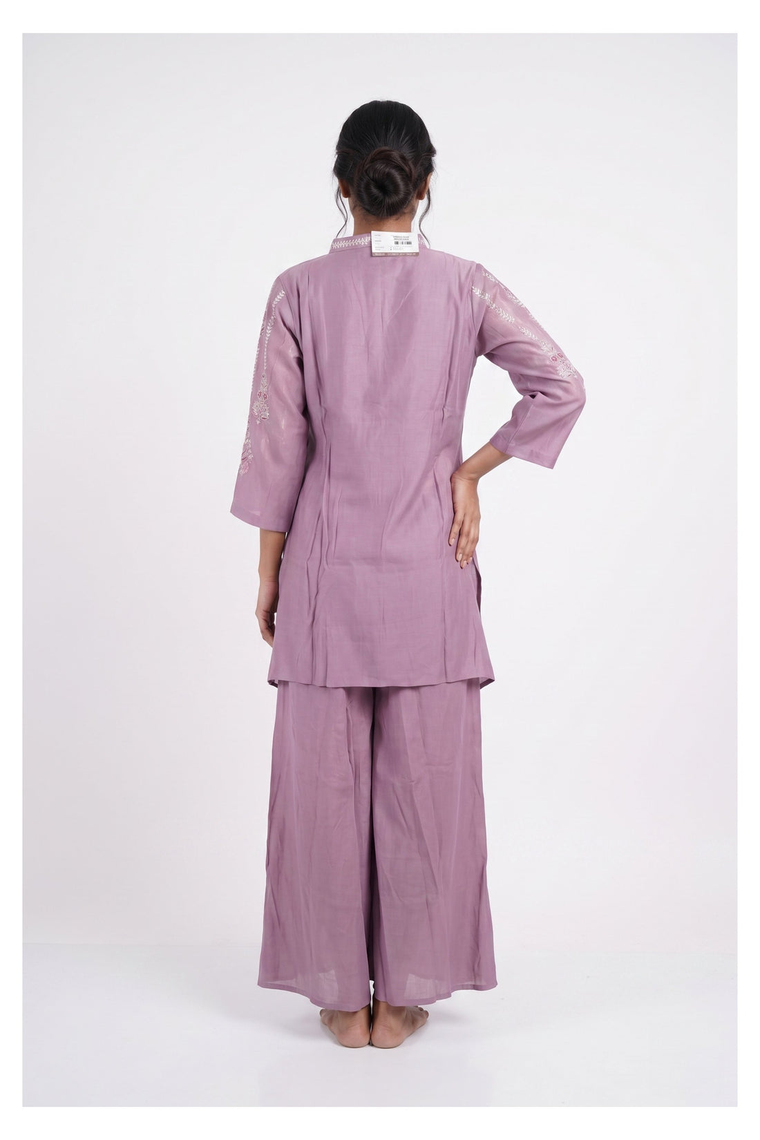 Lilac Embroidered Indo-Western Co-Ord Set