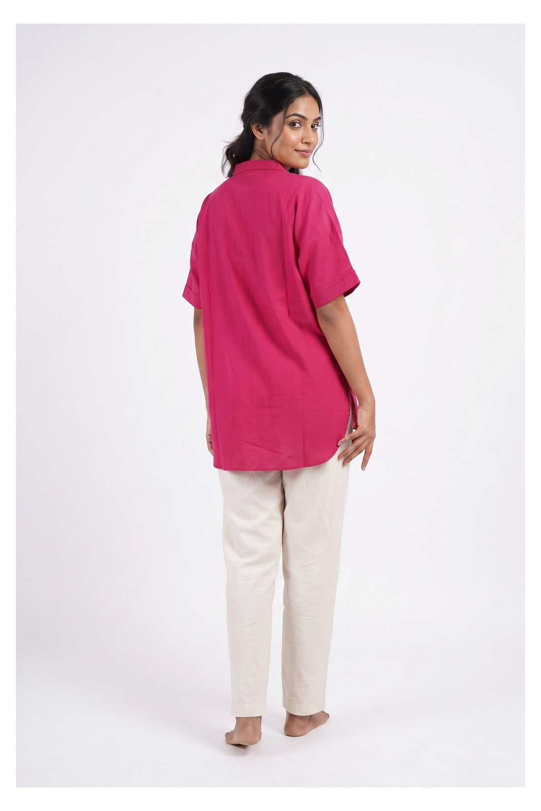 Fuchsia Pink Casual Indo-Western Co-Ord Set