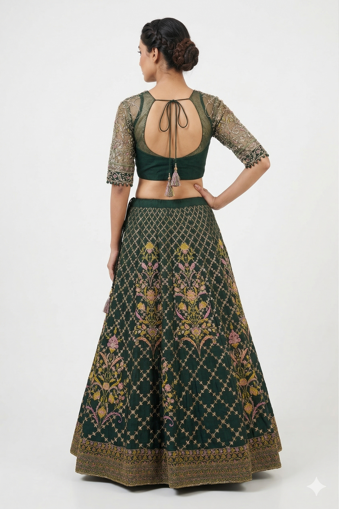 DARK GREEN LEHENGA CHOLI