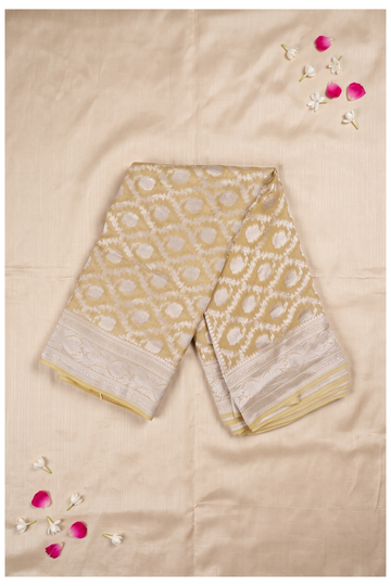 Mustard Banarasi Pure Silk Wedding & Party Wear Saree