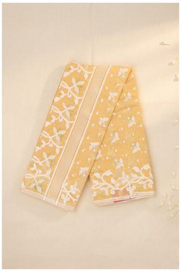 Mustard Banarasi Art Silk Saree For Weddings & Parties