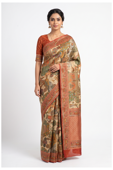 Multicolor Banarasi Art Silk Wedding Saree