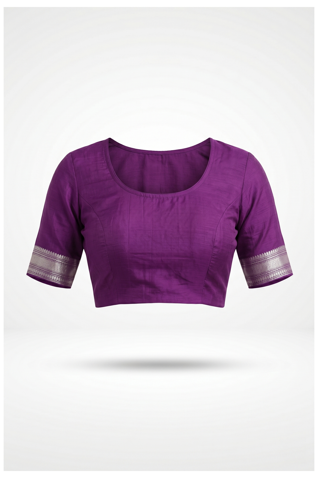 Violet Banarasi Silk Saree With Weaving