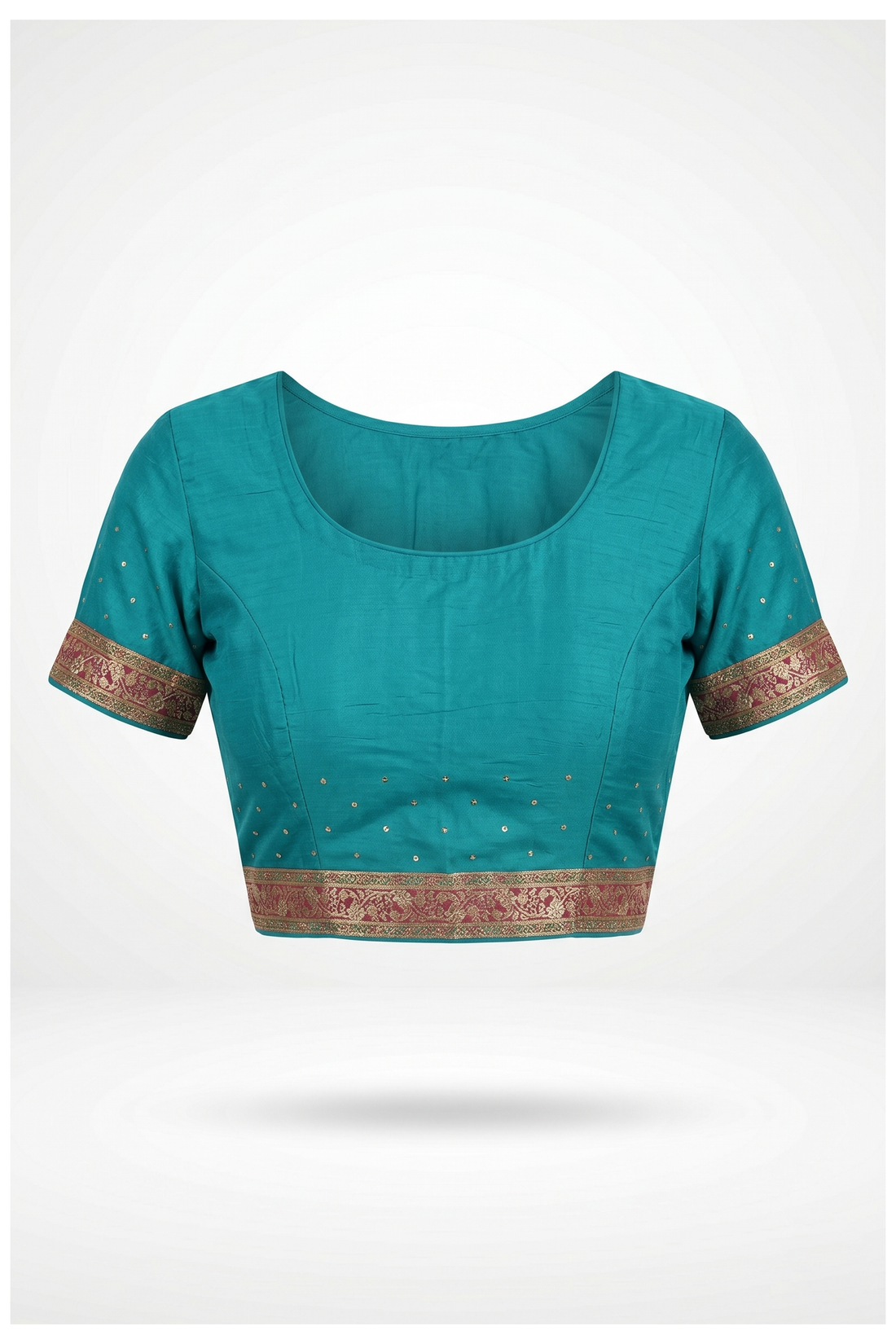 Teal Banarasi Pure Silk Wedding Party Wear Saree