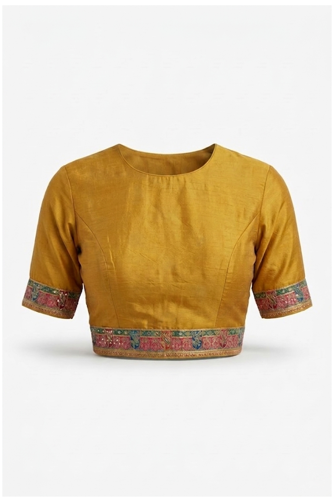 Mustard Banarasi Pure Silk Wedding Saree