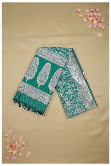 Emerald Green Banarasi Art Silk Wedding Saree