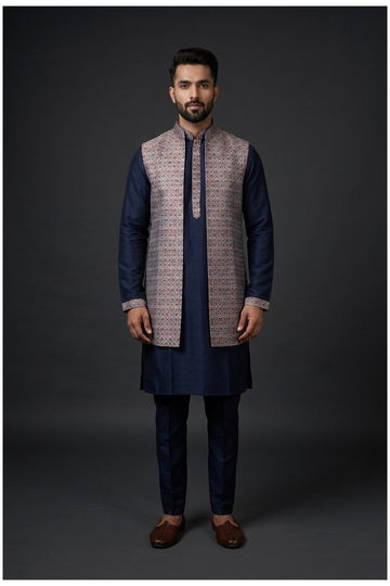 Men'S Kurta Set With Koti
