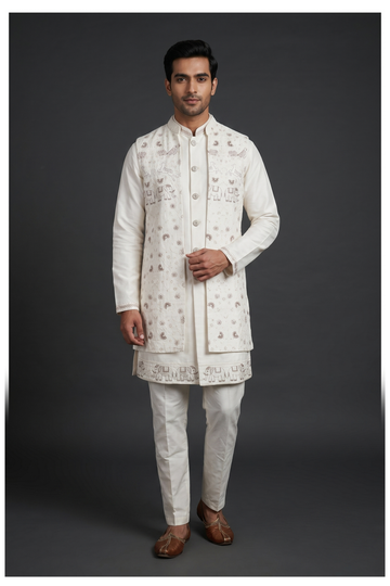 Men'S Kurta Set With Koti