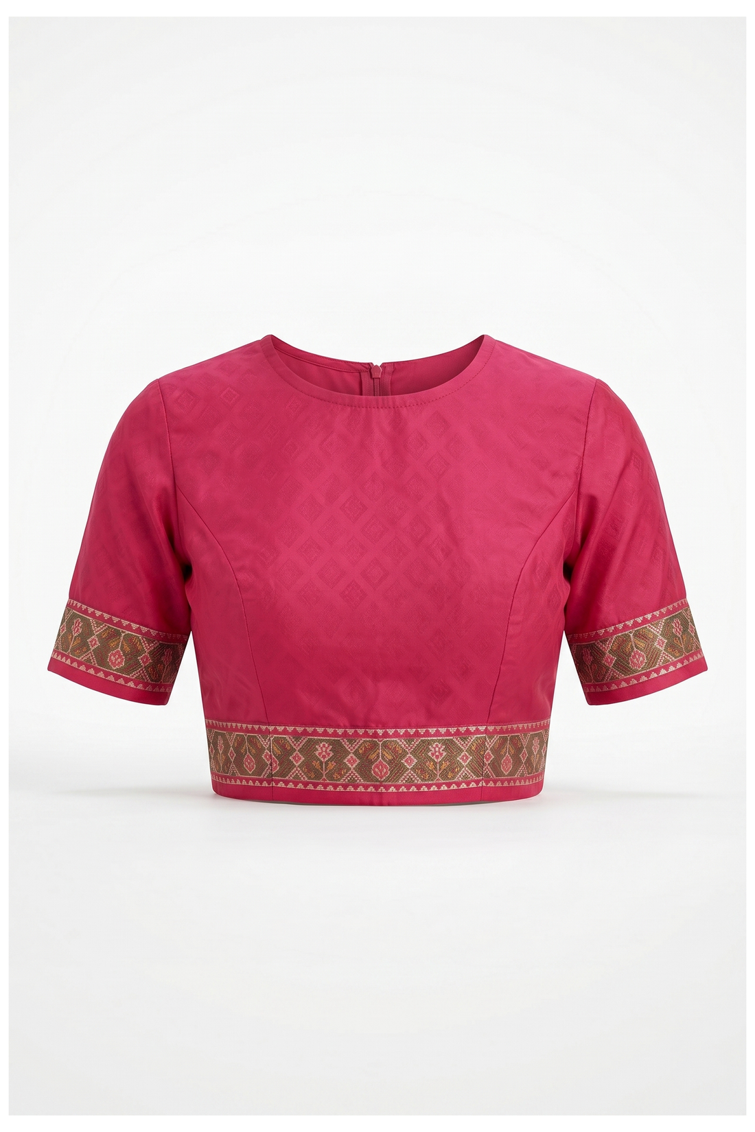 Cherry Patola Saree With Weaving