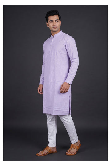 Lilac Mist Minimal Men’S Kurta