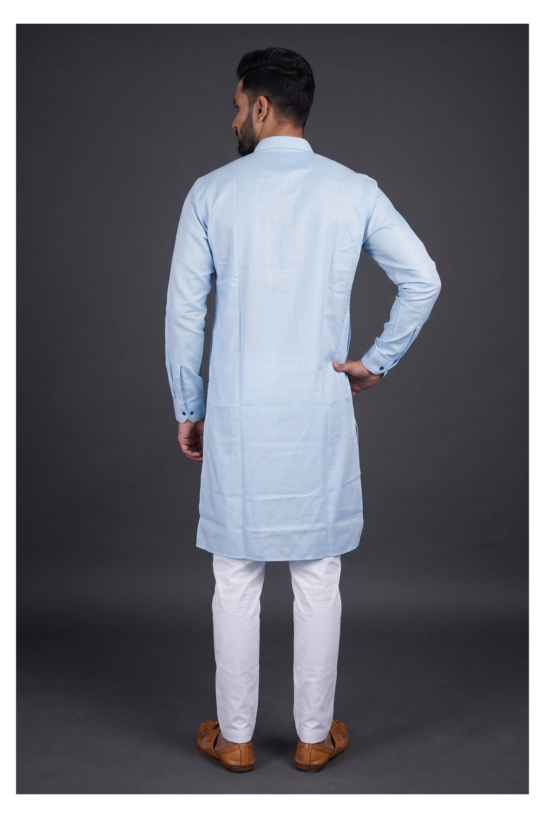 Sky Blue Classic Men’S Kurta