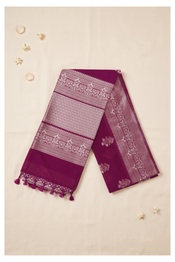 Magenta Banarasi Art Silk Wedding Saree