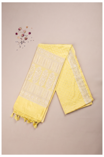 Haldi Yellow Banarasi Art Silk Wedding Saree