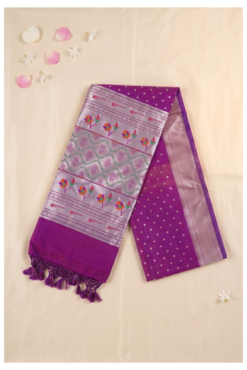 Wine Banarasi Art Silk Wedding And Party Wear Saree