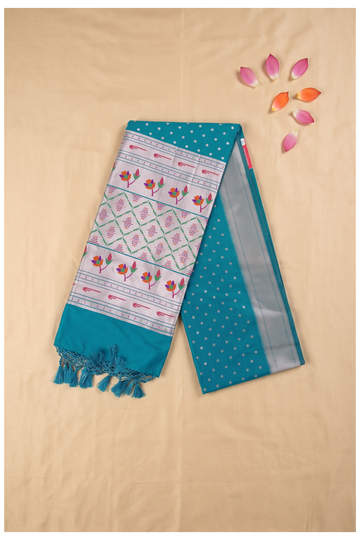 Teal Banarasi Art Silk Wedding & Party Saree