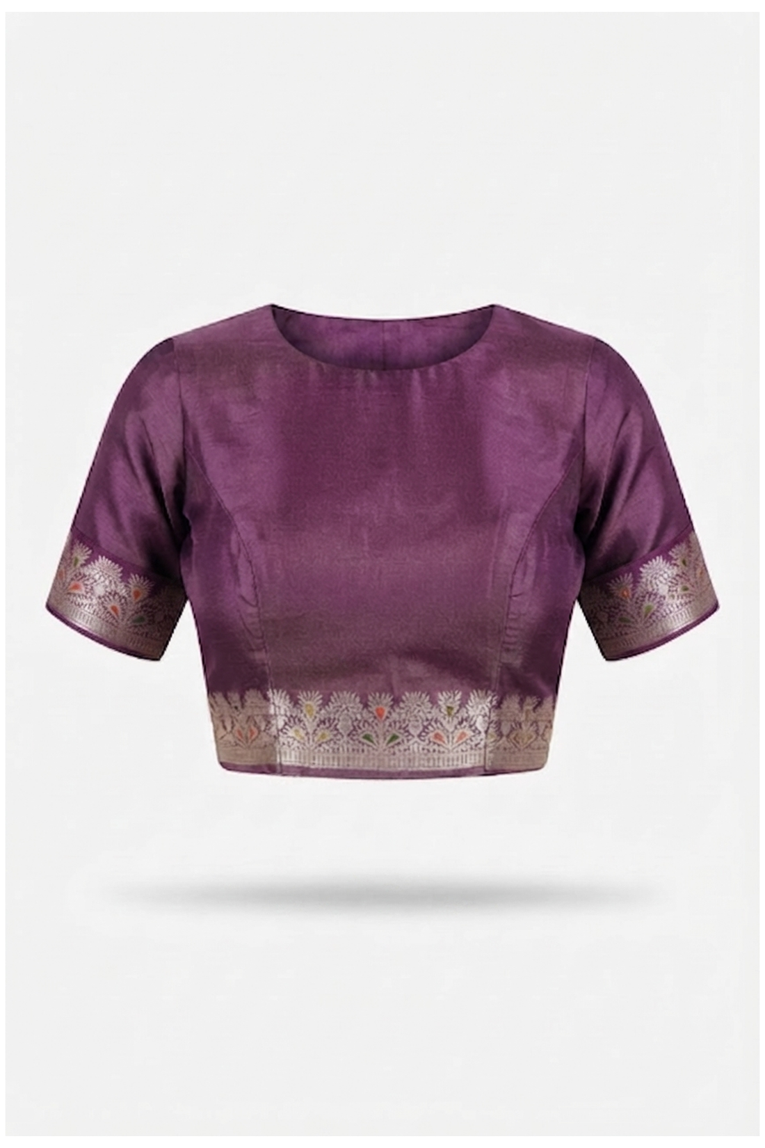 Plum South Silk Art Wedding Saree