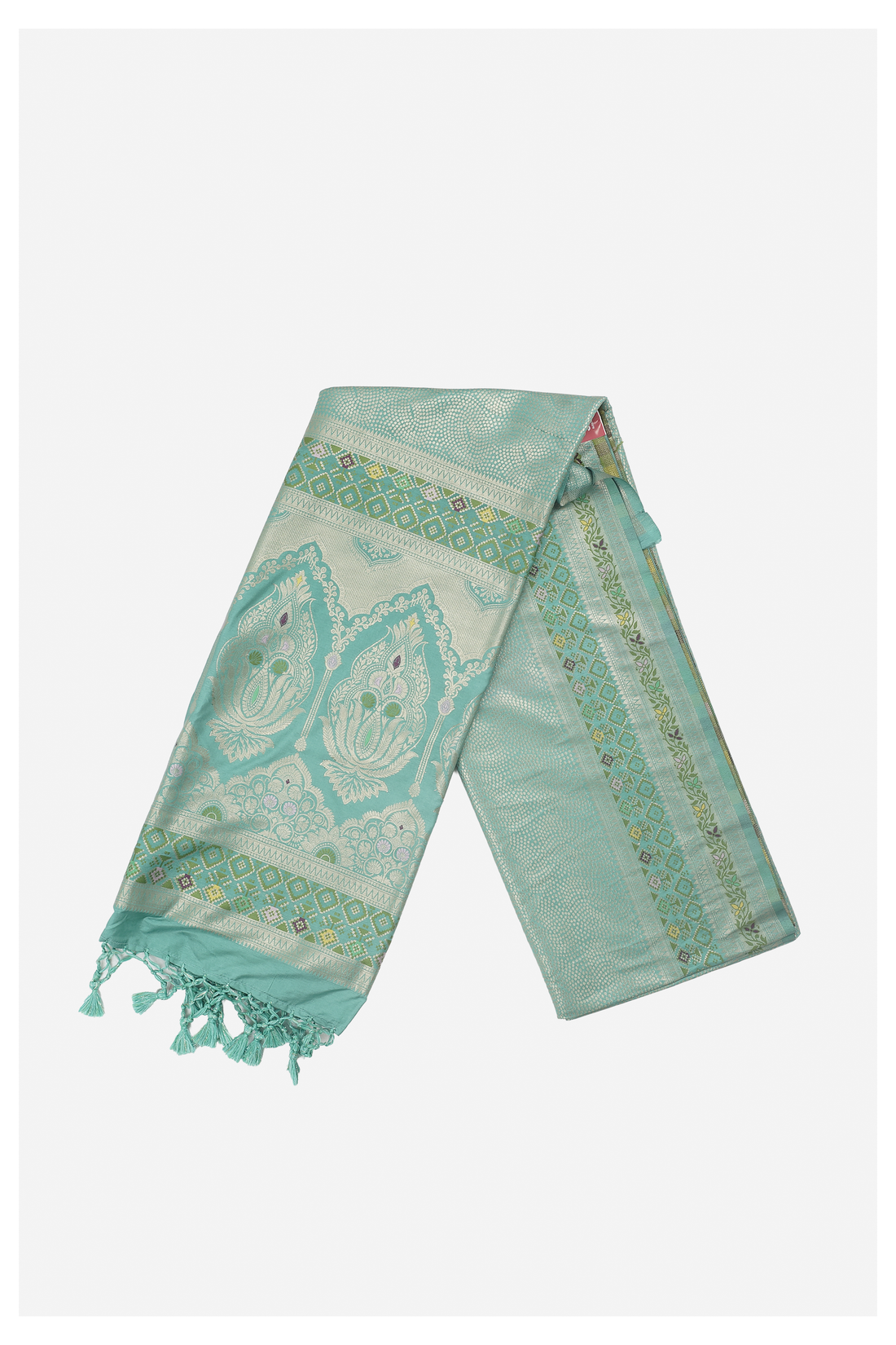 Sea Green Banarasi Art Silk Wedding Saree
