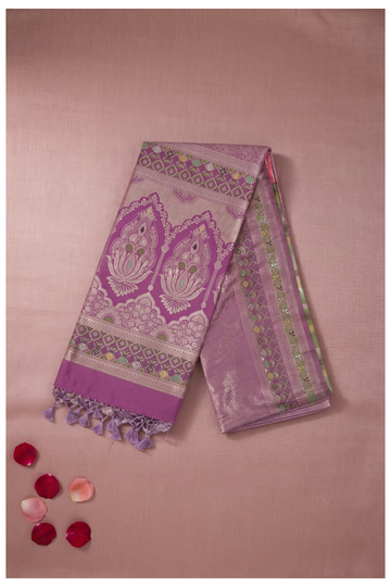 Wine Banarasi Art Silk Wedding Saree