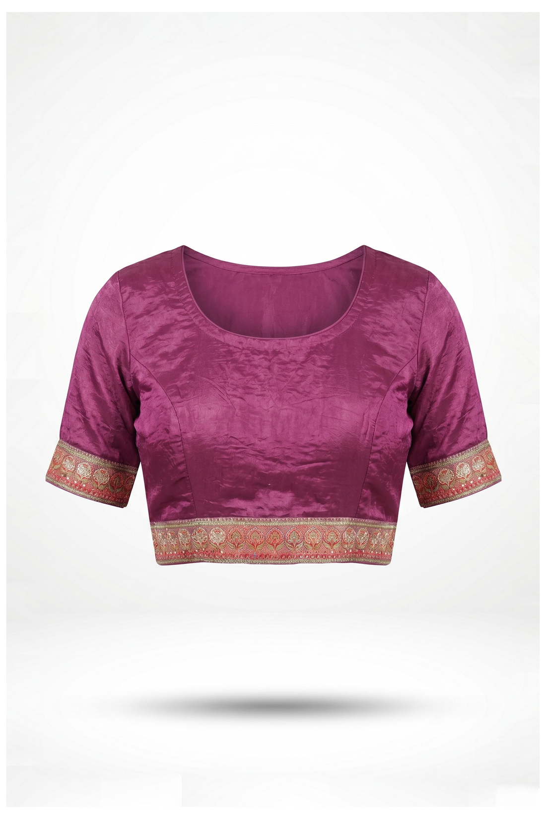 Wine Pure Silk Banarasi Wedding Saree