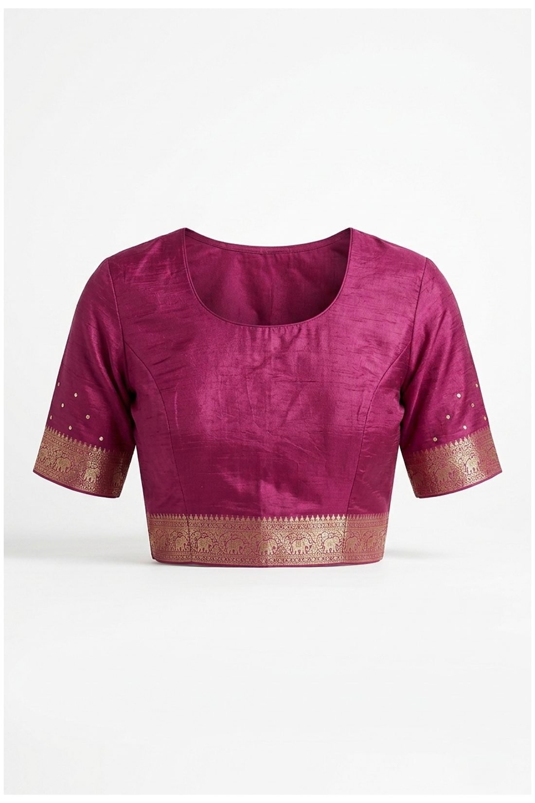 Rani Pink Pure Silk Banarasi Wedding & Party Saree