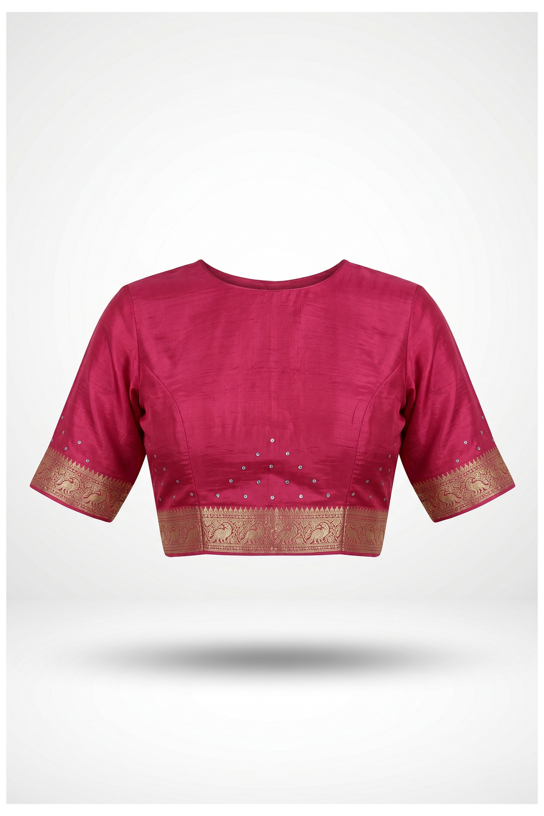 Violet Red Banarasi Pure Silk Party Wear & Wedding Saree