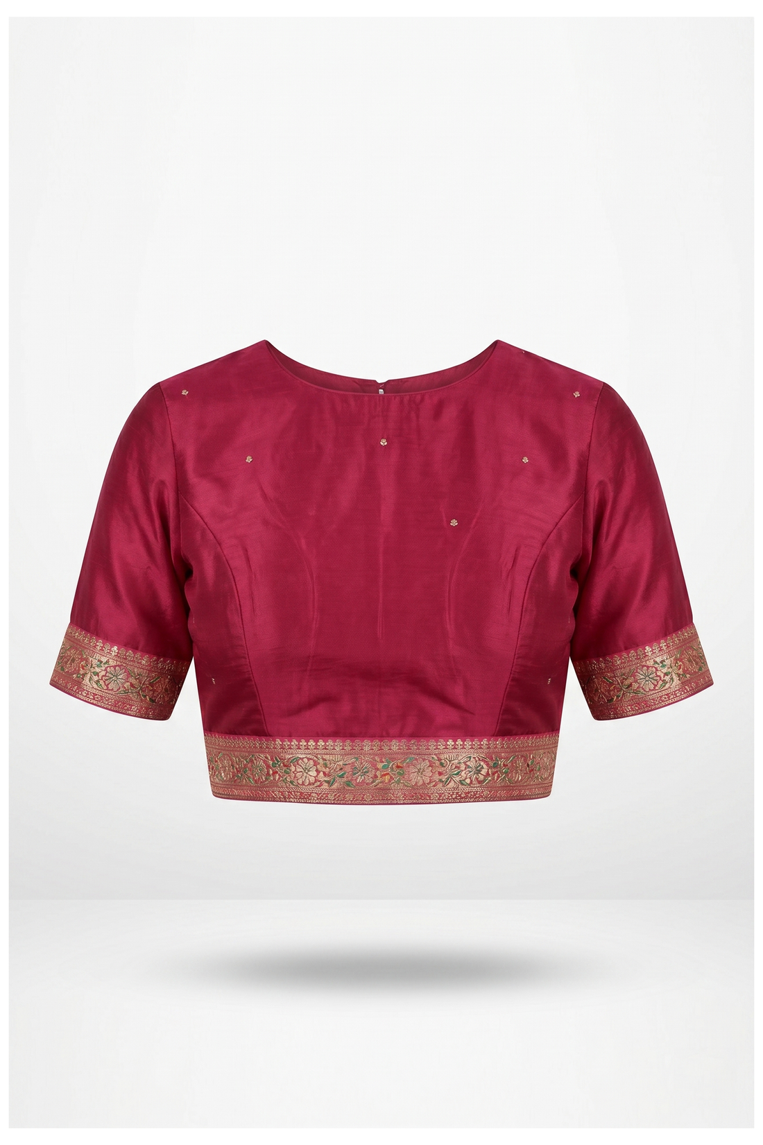 Violet Red Pure Silk Banarasi Party & Wedding Wear Saree