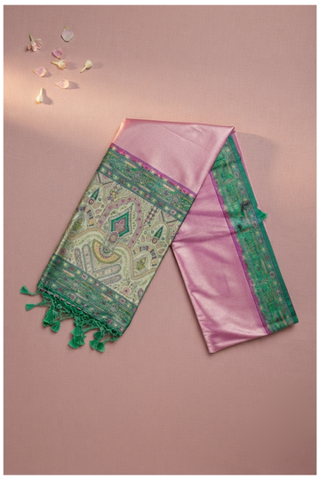 Mauve South Silk Art Saree For Weddings & Parties