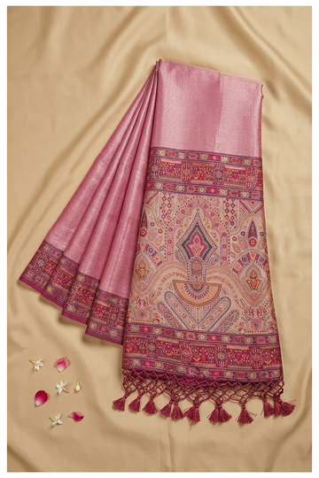 Magenta South Silk Art Wedding Saree