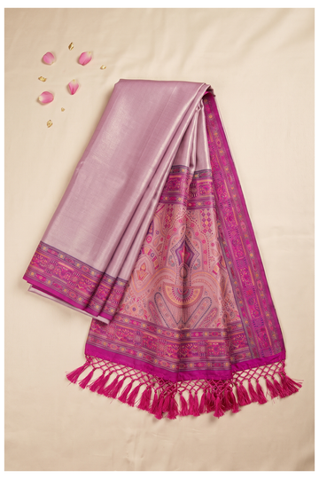 Mauve South Art Silk Wedding & Party Wear Saree