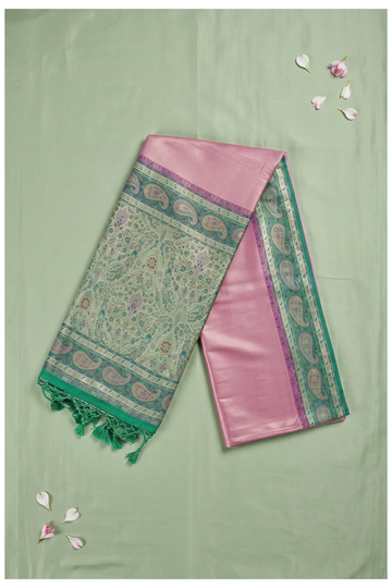 Dusty Rose South Silk Art Wedding Saree