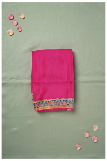 Rani Pink Banarasi Art Silk Wedding & Party Wear Saree
