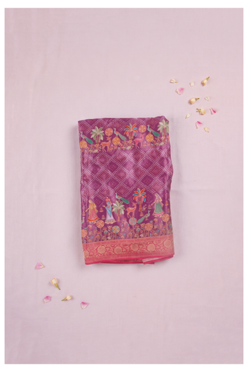 Magenta Banarasi Art Silk Wedding Saree