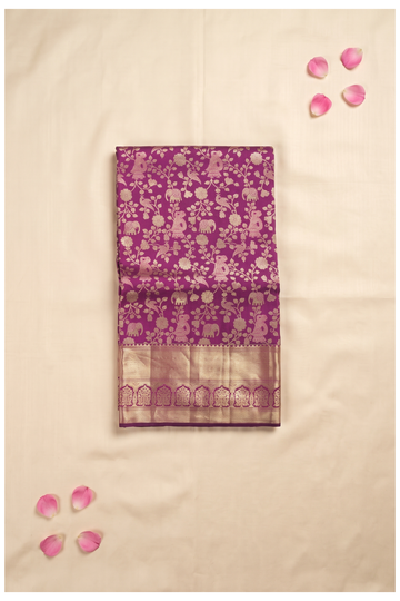 Magenta Pure Silk South Silk Wedding Saree