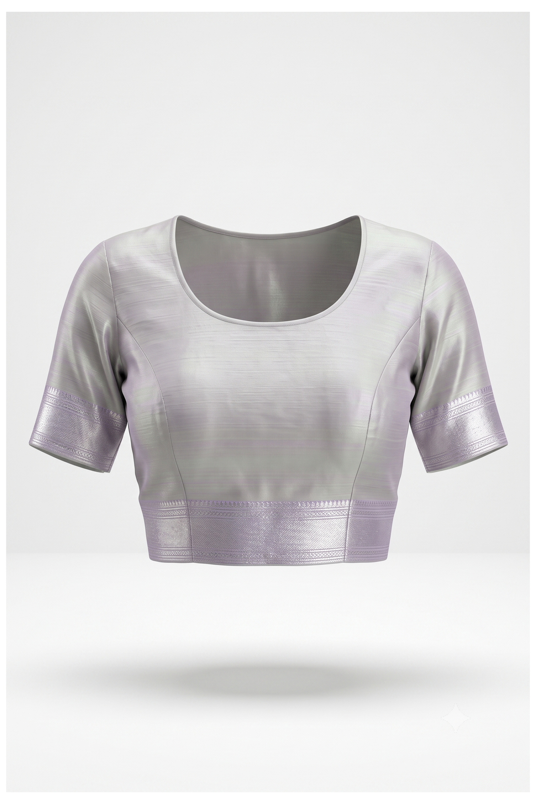 Silver Pure Silk South Silk Wedding & Party Wear