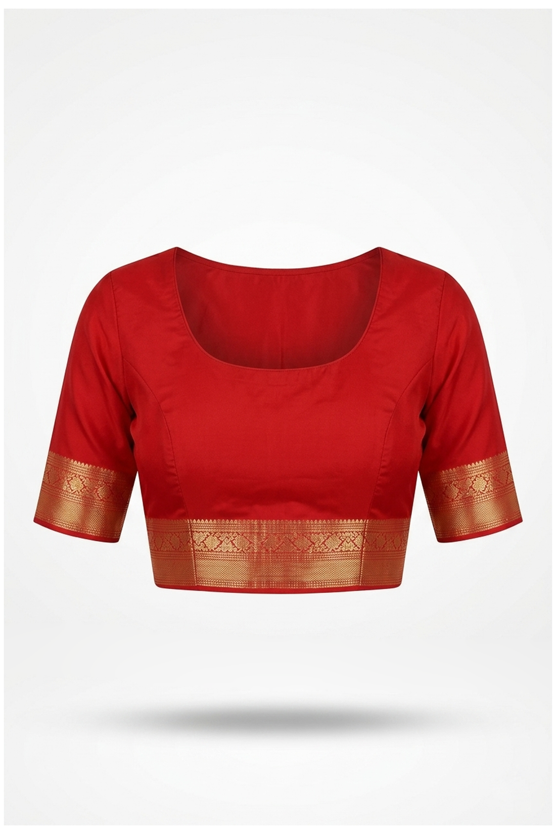 Scarlet Red Pure Silk South Saree For Wedding & Party Wear