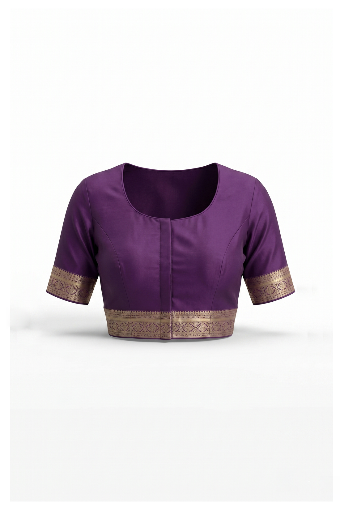 Purple Banarasi Silk Saree With Weaving