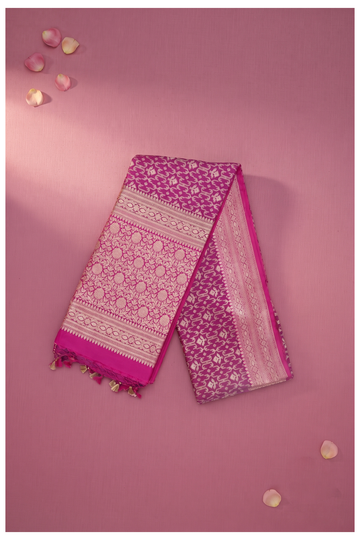 Magenta Banarasi Art Silk Wedding Saree