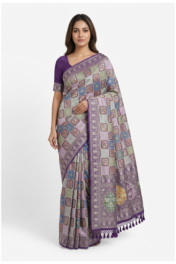 Wine Banarasi Pure Silk Saree For Wedding & Party Wear