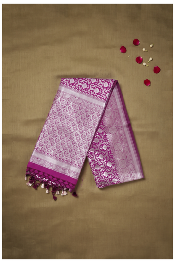 Magenta Banarasi Art Silk Wedding & Party Wear