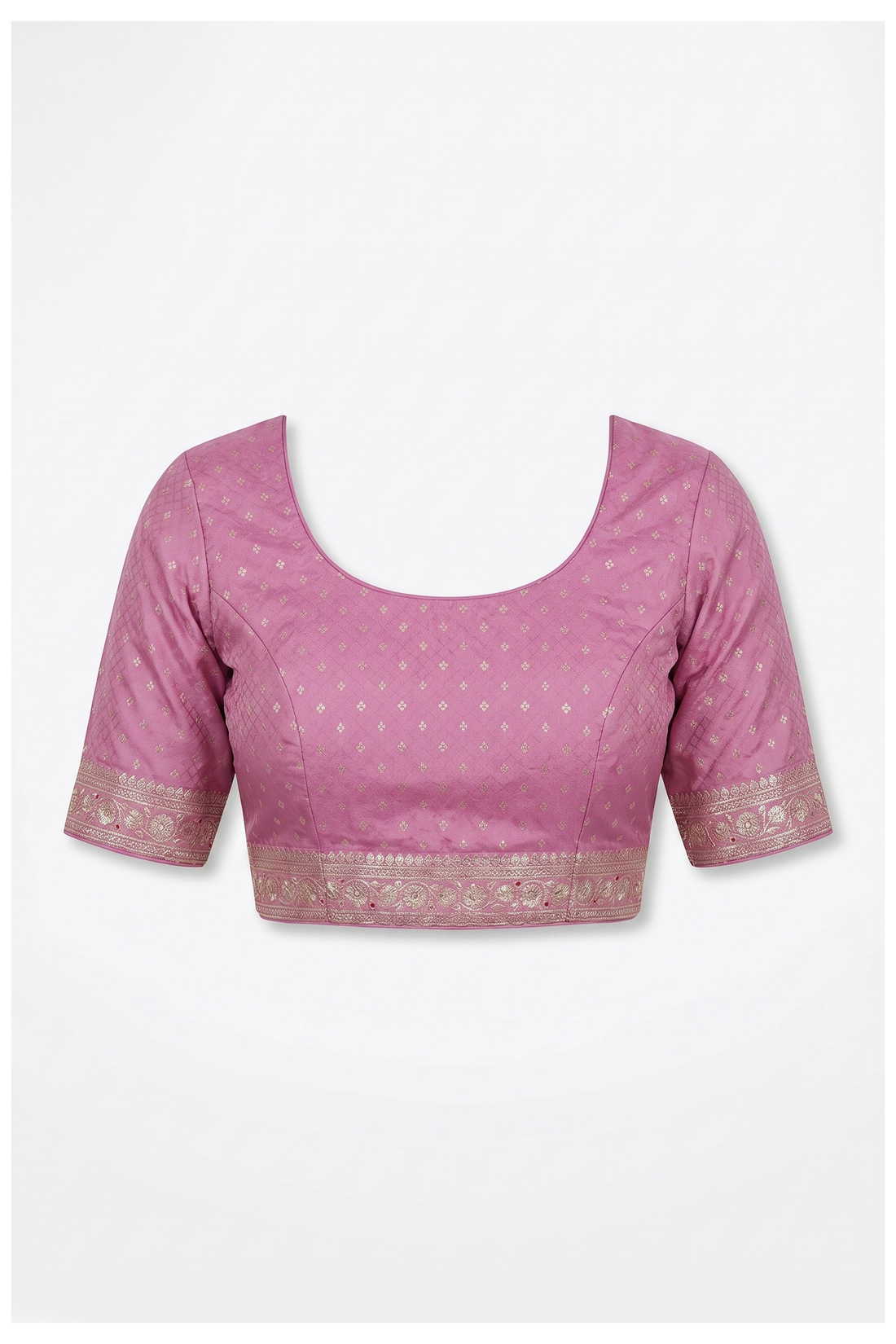Mauve Banarasi Silk Saree With Hand Work Weaving