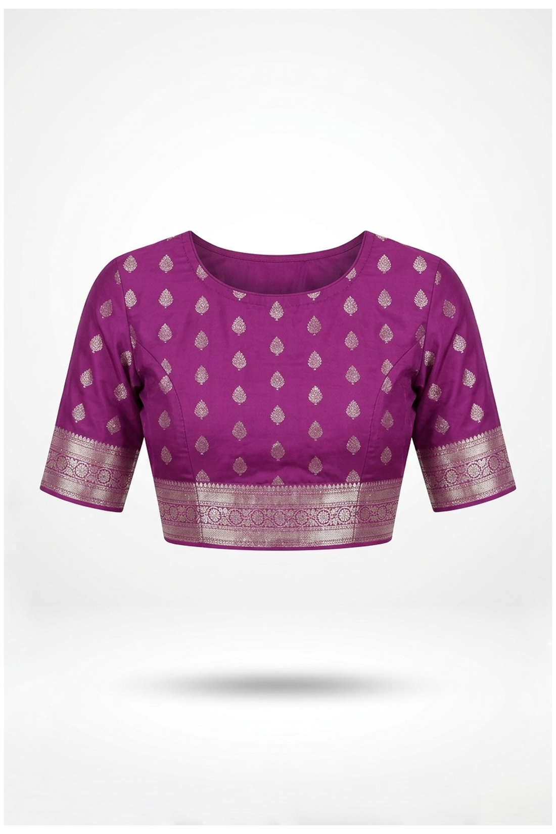 Purple Pure Silk Banarasi Wedding & Party Wear Saree