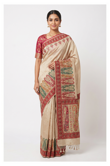 Champagne Banarasi Pure Silk Party And Wedding Saree