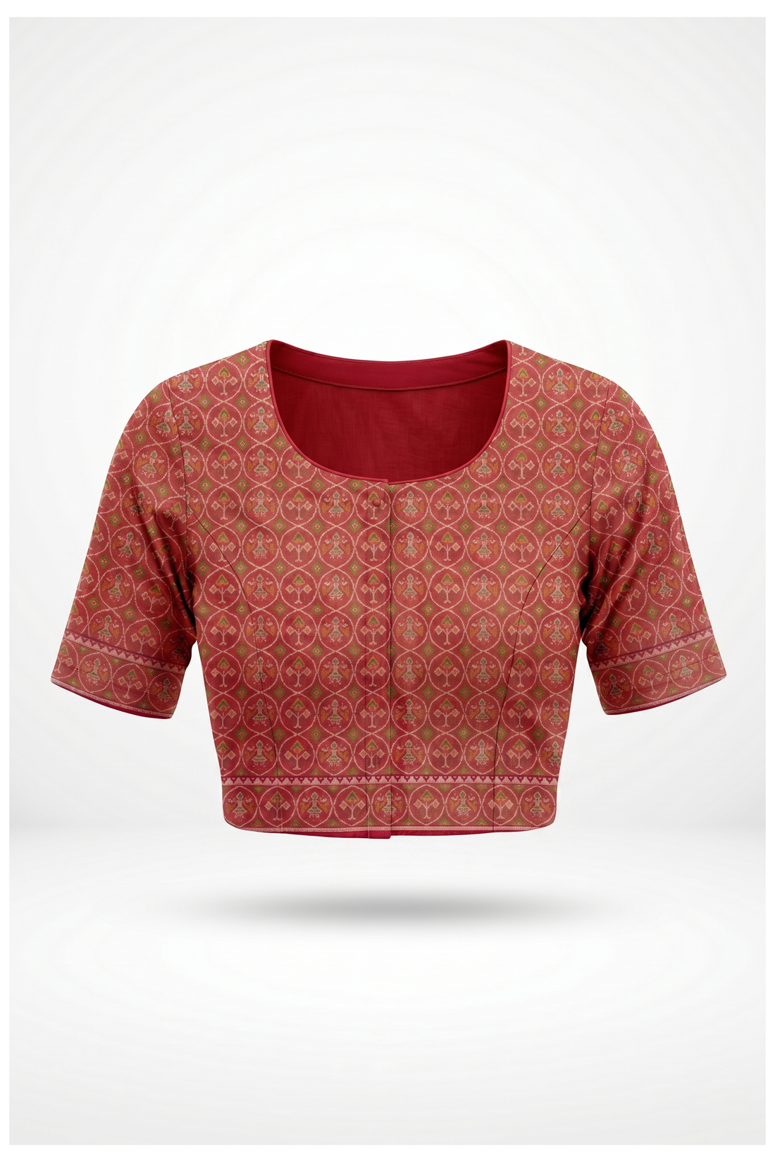 Terracotta Banarasi Silk Saree With Weaving
