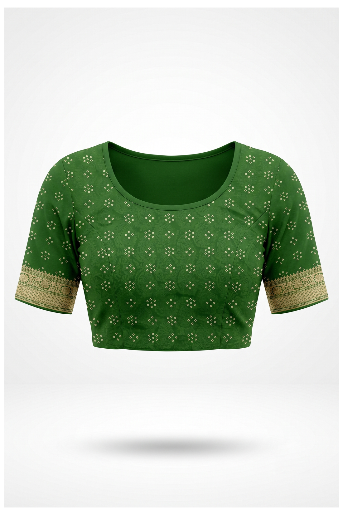 Mehendi Green Bandhni Gajji Silk Wedding Saree