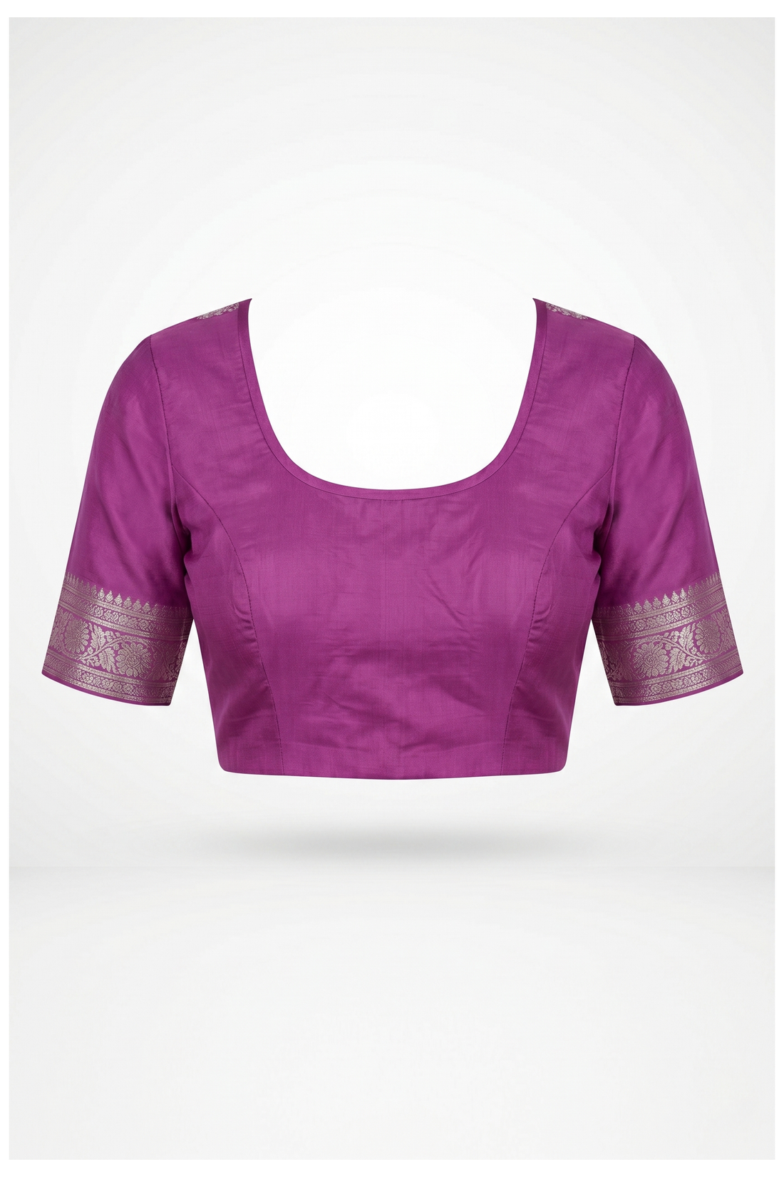 Magenta Cotton Saree With Weaving
