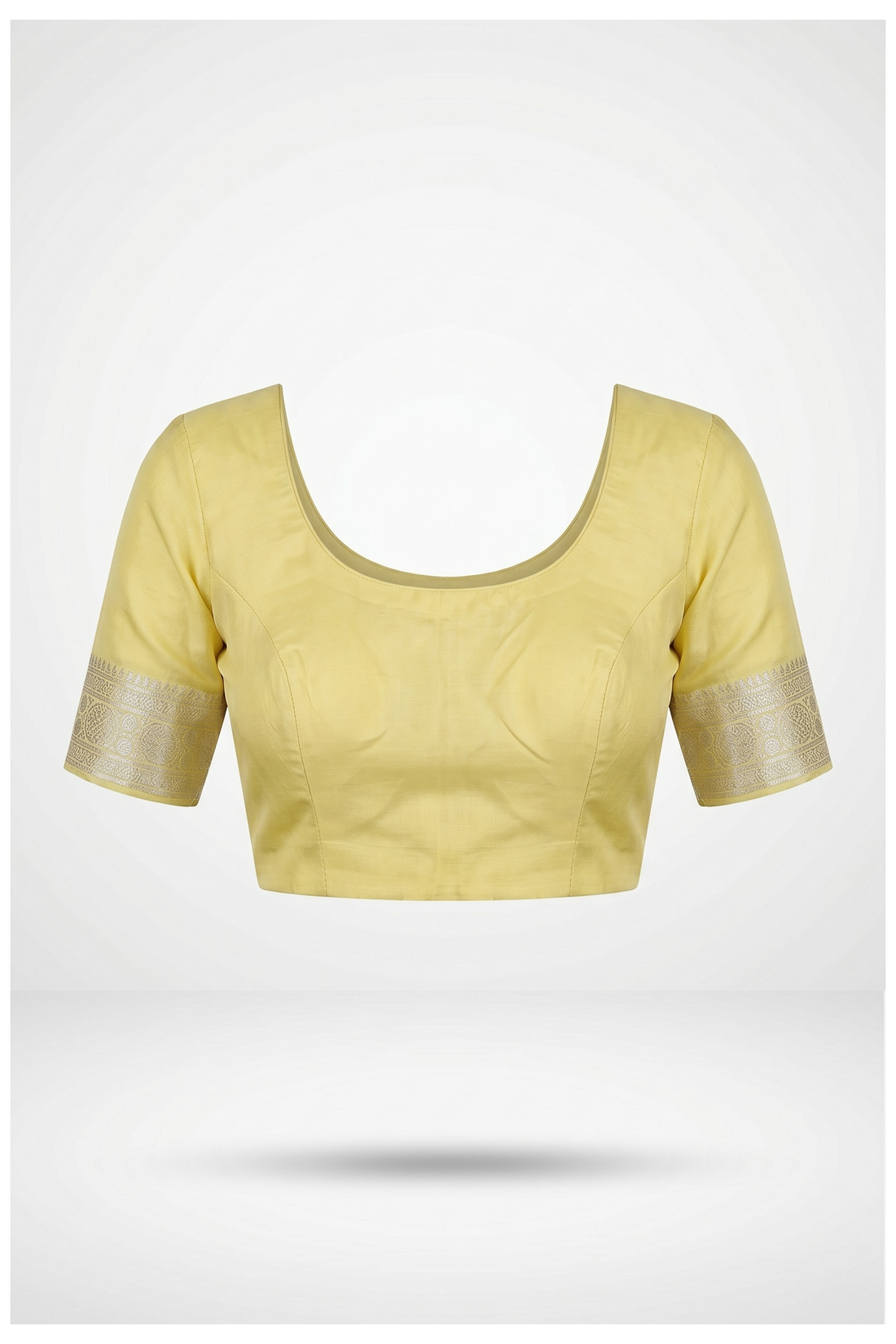 Lemon Yellow Cotton Saree With Weaving