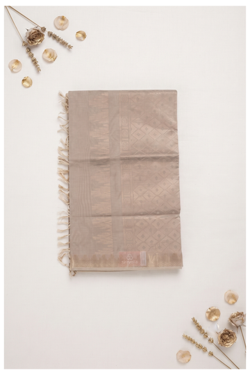Rose Beige Banarasi Art Silk Saree For Wedding & Parties